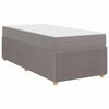 vidaXL Bettrahmen mit Matratze Taupe 80 x 200 cm Stoff