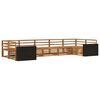 vidaXL Outdoor-Sofagarnitur 7 stk. Natur Massivholz Akazie