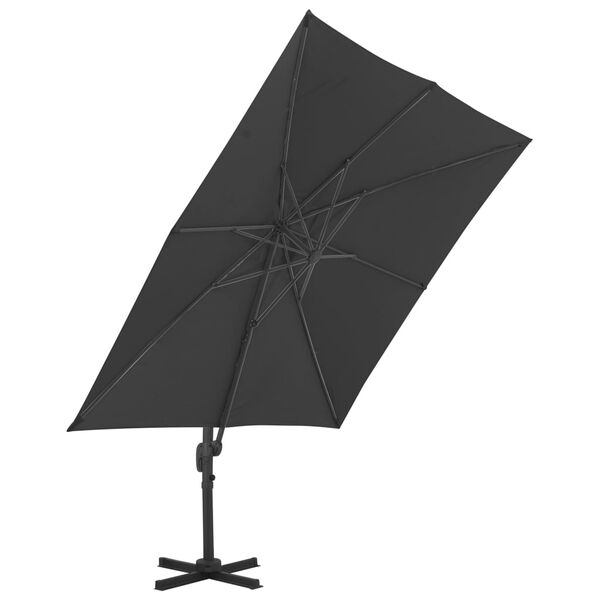 vidaXL Sonnenschirm mit Tragbarem Sonnenschirmst&auml;nder Anthrazit