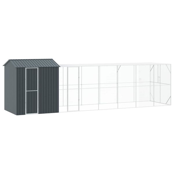 vidaXL Vogelk&auml;fig Anthrazit 824 x 208 x 247 cm Verzinkter Stahl