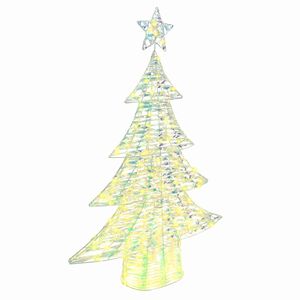 vidaXL Weihnachtsbaum 120 LEDs Warmwei&szlig; 120,5 cm PET