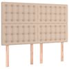 vidaXL Boxspringbett mit Matratze & LED Cappuccino-Braun 140x200cm