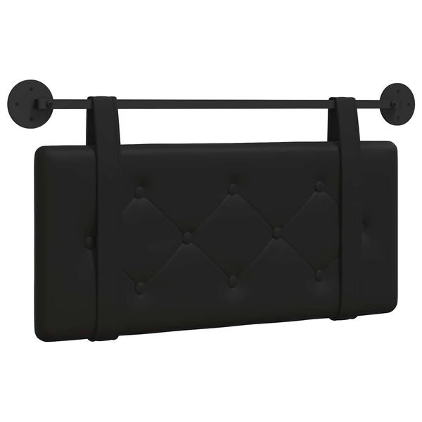 vidaXL H&auml;ngevorderseite Wandmontiert Schwarz 80 cm Kunstleder