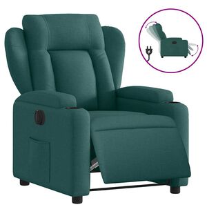 vidaXL Relaxsessel Elektrisch Dunkelgr&uuml;n Stoff