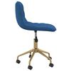 vidaXL Esszimmerst&uuml;hle 2 Stk. Drehbar Blau Samt
