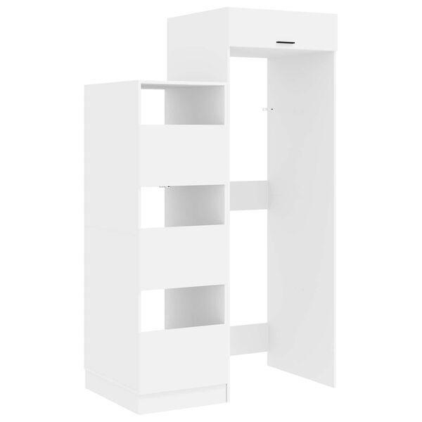 vidaXL W&auml;scheschrank Set mit Speicher mit T&uuml;r 2 pcs Wei&szlig; Holzwerkstoff