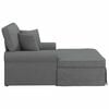vidaXL Chaise Lounge mit Rock Dunkelgrau 91 x 157 x 91 cm Stoff