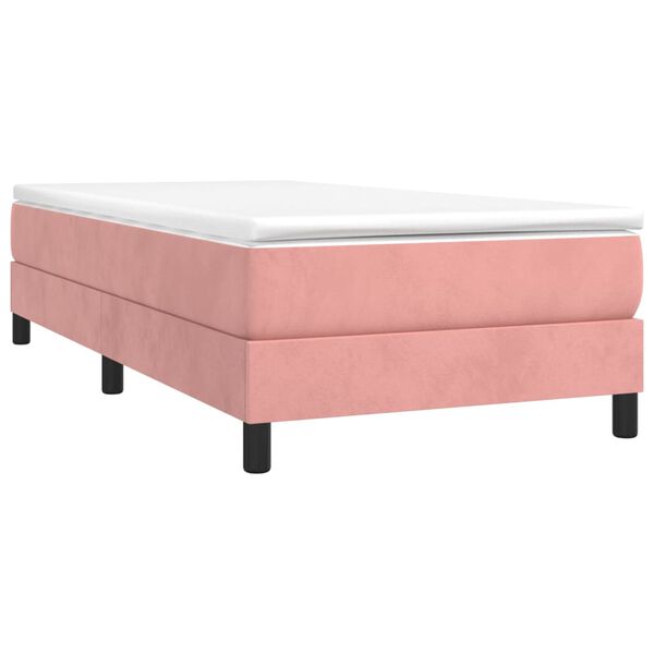 vidaXL Boxspringbettgestell Rosa 100x200 cm Samt