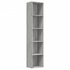vidaXL B&uuml;cherregal Grau Sonoma 40x30x189 cm Holzwerkstoff