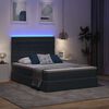 vidaXL Bett mit Stauraum und LED Dunkelgrau 140 x 190 cm Samt