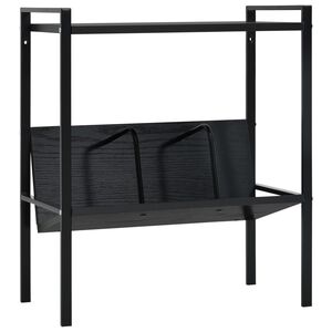 vidaXL B&uuml;cherregal 2 Regalb&ouml;den Schwarz 52x28x59 cm Holzwerkstoff