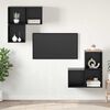 vidaXL TV-Schrankset 4 pcs Schwarz Eichen-Optik Holzwerkstoff