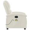 vidaXL Massagesessel Elektrisch Creme Samt