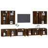 vidaXL 8-tlg. TV-Schrank-Set R&auml;uchereiche Holzwerkstoff