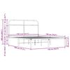 vidaXL Bettgestell ohne Matratze 135x190 cm Braun Eichen-Optik