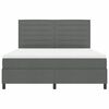 vidaXL Boxspringbett mit Matratze Dunkelgrau 180 x 200 cm Stoff