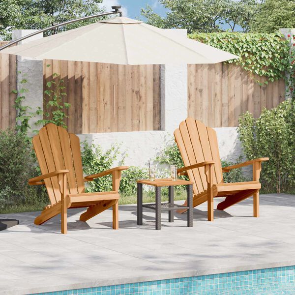 vidaXL Adirondack-Stuhl 2 pcs Braun 78 x 77 x 95 cm Massivholz Teak