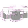 vidaXL Garten-Sofa-Set mit Speicher 6 pcs Beige Poly Rattan