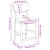 vidaXL Esszimmerst&uuml;hle 2 pcs Natur 48 x 49 x 95 cm Massives Gummiholz