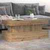 vidaXL Couchtisch mit LED-Leuchten Artisan-Eiche 90x50x40 cm