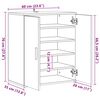 vidaXL Schuhschrank Sonoma-Eiche 60x35x70 cm Holzwerkstoff