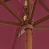vidaXL Sonnenschirm mit Holzmast Bordeauxrot 299x240 cm