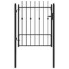 vidaXL Zauntor ASTEN 100 x 125 cm Metall Schwarz Abschlie&szlig;bar