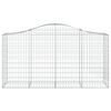 vidaXL Gabionen mit Hochbogen 40 Stk 200x50x100/120cm Verzinktes Eisen