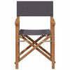 vidaXL Klappstuhl f&uuml;r Regisseure Grau 56 x 54 x 87 cm Massivholz Teak