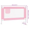 vidaXL Kleinkind-Bettschutzgitter Rosa 120x25 cm Stoff