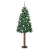vidaXL Schlanker Weihnachtsbaum mit 300 LEDs mit St&auml;nder Gr&uuml;n 180 cm