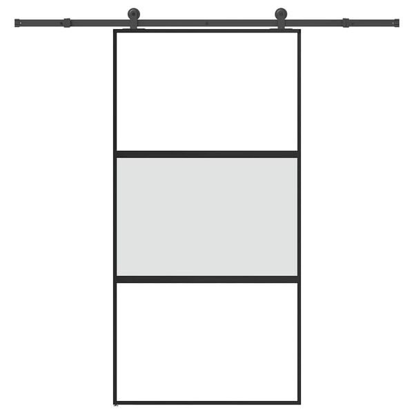 vidaXL Schiebet&uuml;r mit Beschlag 102,5x205 cm Hartglas & Aluminium