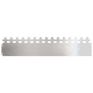 vidaXL Rasenkanten 10 stk. 103 x 0,05 x 22 cm Edelstahl Silber