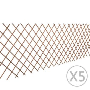 vidaXL Weidenzaun 5 Stk. 180x90 cm