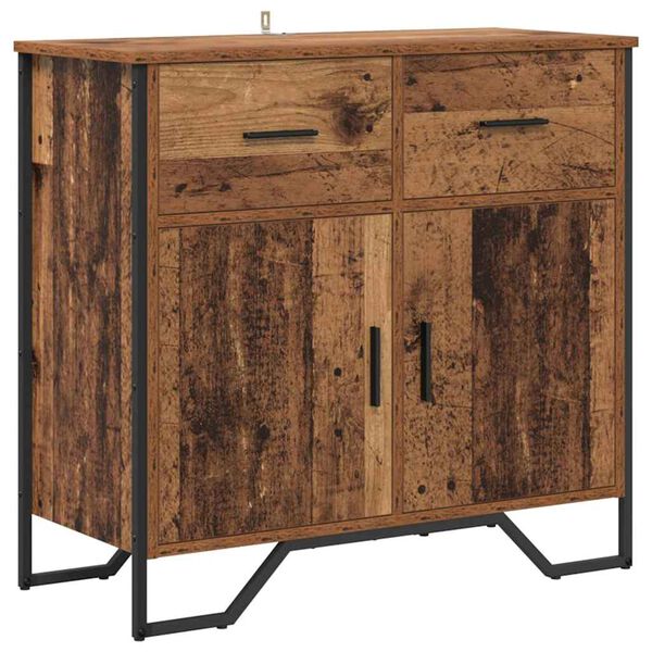 vidaXL Sideboard mit Schubladen Altholz 79,5 x 35,5 x 74,5 cm