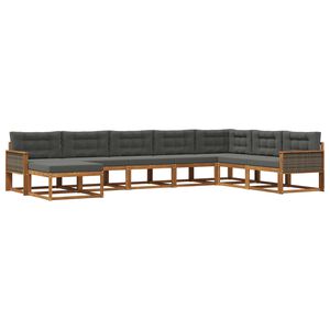 vidaXL Outdoor-Sofagarnitur 8 stk. Natur und Anthrazit