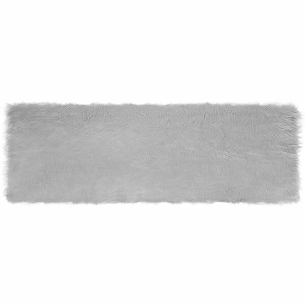 vidaXL Kunstschaffell Teppich Tafalla Grau 80 x 250 cm Polyester