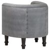 vidaXL Sessel Schwarz Echtleder und Massivholz Mango