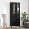 vidaXL Highboard Schwarz Eichen-Optik 69,5 x 34 x 180 cm Holzwerkstoff