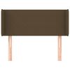vidaXL Kopfteil mit Ohren Dunkelbraun 93x16x78/88 cm Stoff