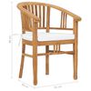 vidaXL 3-tlg. Garten-Essgruppe mit Auflagen Teak Massivholz