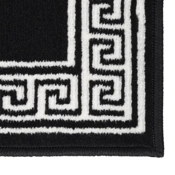 vidaXL Teppichl&auml;ufer BCF Schwarz mit Motiv 60x200 cm