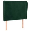 vidaXL Kopfteil mit Ohren Dunkelgr&uuml;n 103x23x118/128 cm Samt