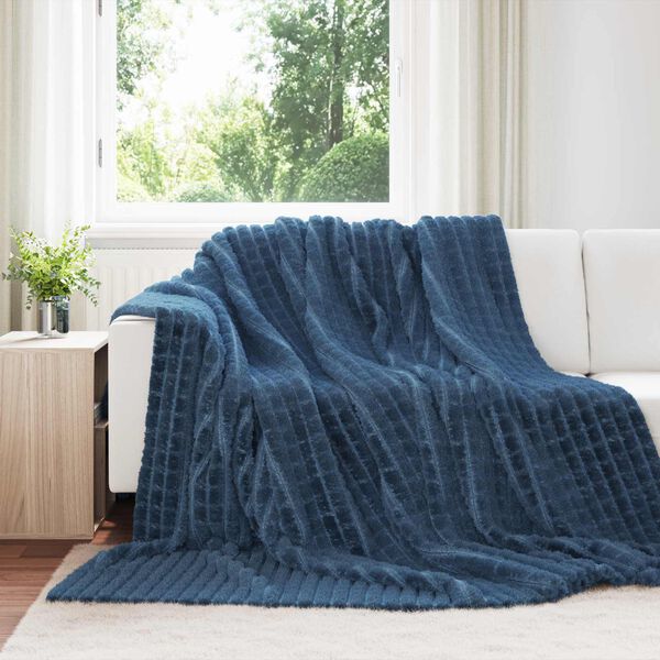 vidaXL Wohndecken 6 St&uuml;ck Marineblau 240 x 220 cm Fleece