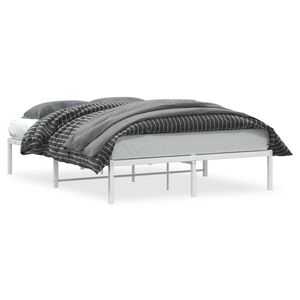 vidaXL Bettgestell Metall Wei&szlig; 140x200 cm