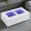 vidaXL Couchtisch mit Infinity-LED Wei&szlig; 116x69x40 cm