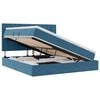 vidaXL Aufbewahrungsbett mit Matratze Dunkelblau 160 x 200 cm Samt
