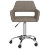 vidaXL Esszimmerst&uuml;hle 4 Stk. Drehbar Taupe Stoff