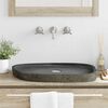 vidaXL Waschbecken Grau (38-45) x (30-35) x 15 cm Flussstein