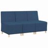 vidaXL Modulares Armfreies Sofa 3 pcs Blau 55 x 74 x 82 cm Stoff
